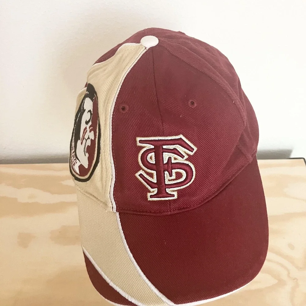 Florida State Seminoles Hat Cap Strap Back Mens Big Logo Red NCAA Football Twins